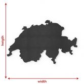 Houten Wanddecoratie kaart Zwitserland 