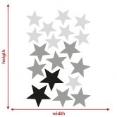 3D wall decoration star set - Wooden decoration poplar for children's room | bedroom 