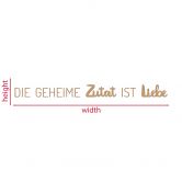 Spruch Deko - Die geheime Zutat ist Liebe - MDF Natur 