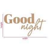 Décoration en bois MDF Good Night  