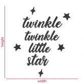 Décoration en bois MDF Twinkle Twinkle Little Star 