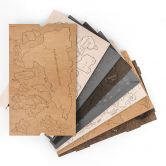 3D Holz-Puzzle Weltkarte mit Ländernamen, Scandi-Style 