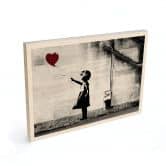 Holzbild Banksy - Girl with balloon 