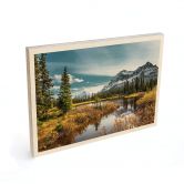 Holzbild Berg-Idylle am zauberhaften Kiefernwald 