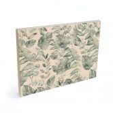 Holzbild Dschungelblätter Aquarell Creme - Bloomery Decor 