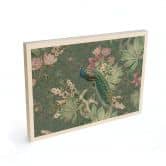 Holzbild Pfau im Tropengarten auf Mosaik - Bloomery Decor 