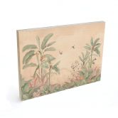 Holzbild Tropische Idylle mit Kolibri Apricot - Bloomery Decor 