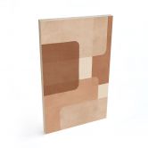 Holzbild Boho Abstraktion in Beige-braun - Costa 