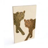 Holzbild Goed Blauw - Die Leoparden 