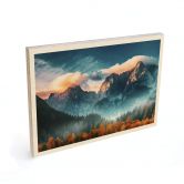 Houten Poster - Herfstlandschap op de top van Triglav in de Julische Alpen 