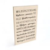 Holzbild Herbstliche Worte - Typografie 