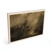 Holzbild Bäume im Nebel der Dämmerung - Hobday 