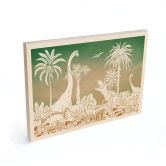 Holzbild Abenteuerreise zu den Dinosauriern - Ombre - Kikki Belle 