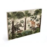 Tableau sur bois Kikki Belle - Le royaume des animaux 