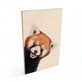 Tableau en bois Panda rouge - Korenkova 