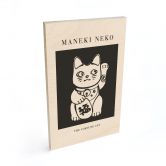 Holzbild Maneki Neko - Die Glückskatze - KsanaKalpa 