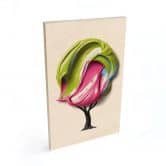 Tableau sur bois Arbre avec couronne 3D colorée - Mielu 