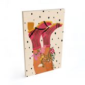 Holzbild Sockenliebe trifft Flower Power - Mokate 