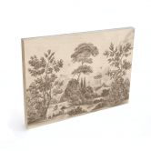 Houten Wanddecoratie met tuinlandschap in beige - Ms Tiff 