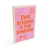 Wood Print This kitchen is for dancing - Ohkimiko 
