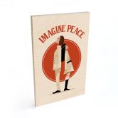 Holzbild Imagine Peace - Zwei für Frieden und Hoffnung - Retrodrome 