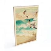 Tableau sur bois Mouettes sur la plage - SpaceFrog Designs 