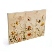 Tableau bois Fleurs sauvages des champs au soleil - Talen 