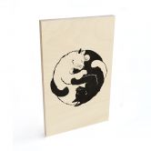 Holzbild Katzen Ying & Yang - Tunaboylu 