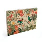 Holzbild Exotischer Dschungel mit Papageien - UN Designs 