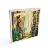 Holzbild Verwunschener Wald im Licht - DigitalArtsi 