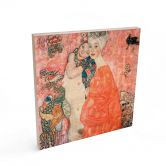 Tableau sur bois Klimt - Les Amies - Carré 