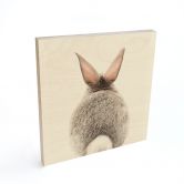 Holzbild Hasenpo - Sisi & Seb - Quadratisch 