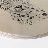 Holzbild Solti - Liebevoller Leopard - Rund 