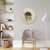 Holzbild Solti - Hirsch im Winter - Rund 