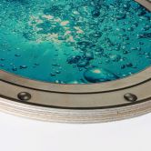 Holzbild 3D-Optik Bullauge - Sound of a Ocean - Rund 