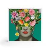 Tableau sur bois à poser - Frida Floral - Frida Floral Studio - 15x15 cm 