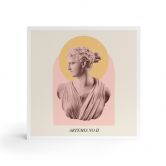 Holzbild zum Hinstellen - Statue der Göttin Artemis - Grace Digital Art - 15x15 cm 