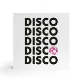 Holzbild zum Hinstellen - Retro Disco Vibes Typografie - Kerr-Dineen - 15x15 cm 
