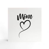 Tableau sur bois à poser - Maman Coeur - 15x15 cm 