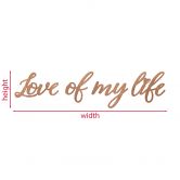 Holzdeko Mahagoni Love of my life 