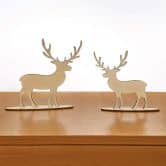 Weihnachtsdeko aus Holz - Rentier zum Hinstellen - Pappel 