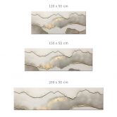 Küchenrückwand Abstrakte Landschaft mit Metallicfarben - Alma 