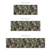 Keukenachterwand jungle met papegaaien nachtgroen - Bloomery Decor 