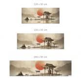 Stænkplade til køkken Japansk tempel ved solopgang | Asiatisk kunst - Roze 