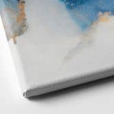 Leinwandbild Abstrakter Marmor mit Blau und Goldeffekt 