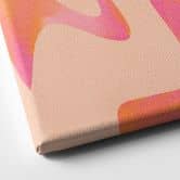 Tableau sur toile Vagues abstraites en couleur pêche - Bloom 