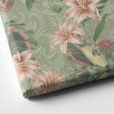 Leinwandbild Dschungel mit Papageien Grün - Bloomery Decor 