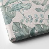 Leinwandbild Dschungelblätter Aquarell Creme - Bloomery Decor 