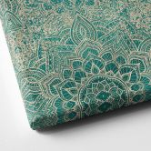 Canvas schilderij Mandala Boho Goud-groen | Geometrisch monster - Bloomery Decor 