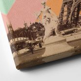 Canvas Bodart - Retro Eiffeltårn med regnbue 